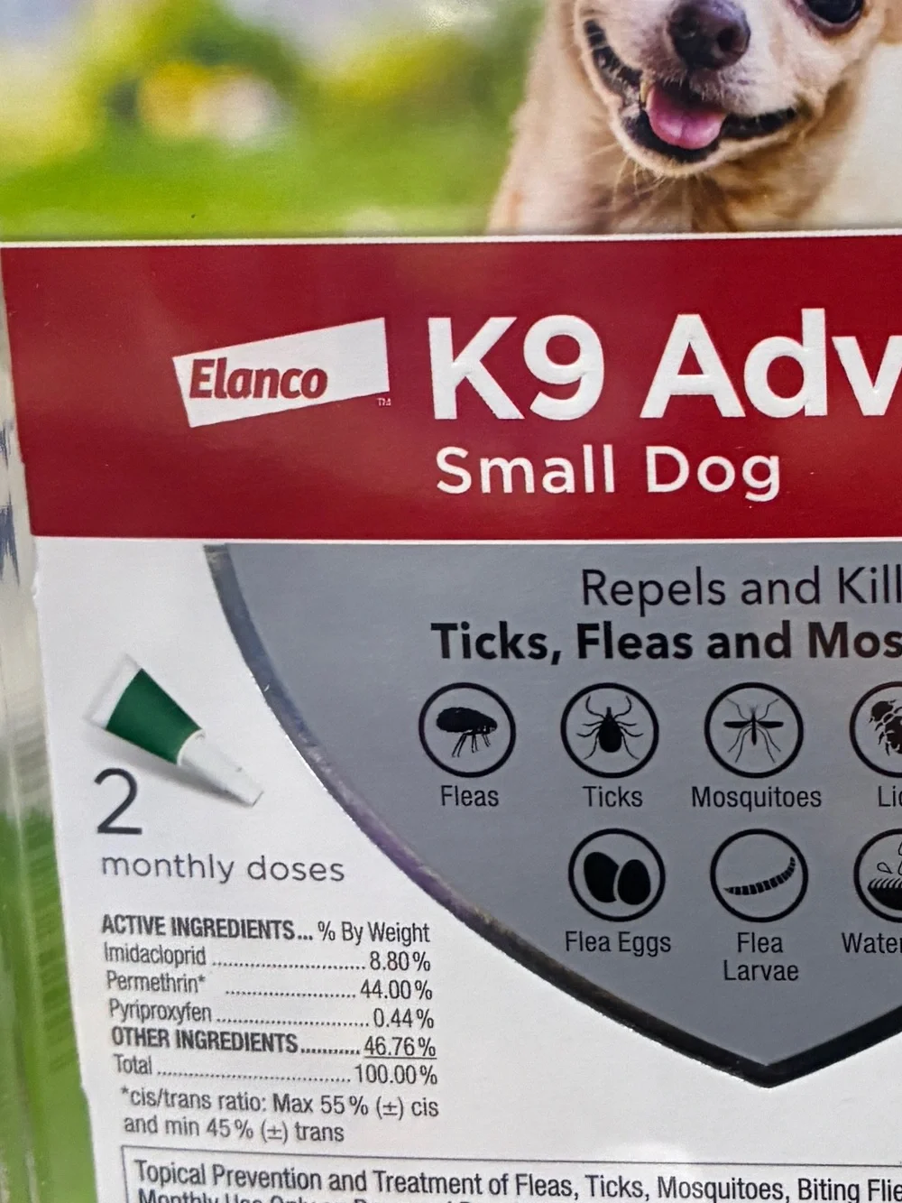 Elan K9 Advantix II Small Dog Flea & Tick Treatment - NEW SEALED